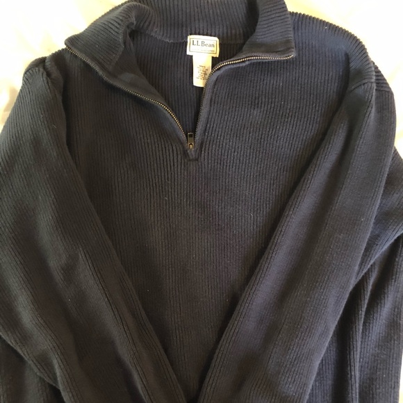 Navy Blue L.L Bean Quarterzip - Picture 1 of 2